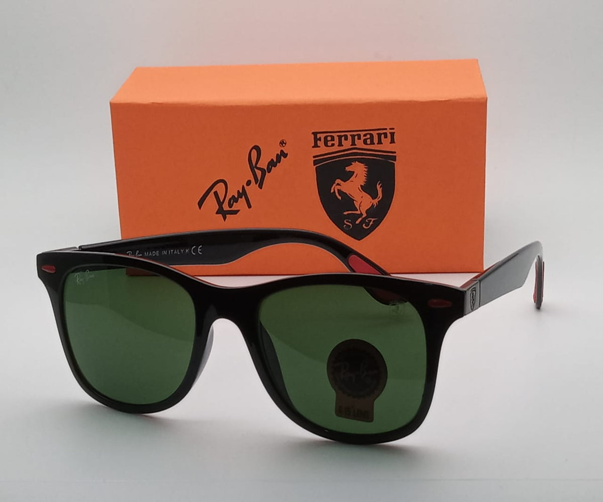 Ray-Ban New Arrival Fancy Green & Black Square Shape 4195 Master Pcs Sunglasses For Men.
