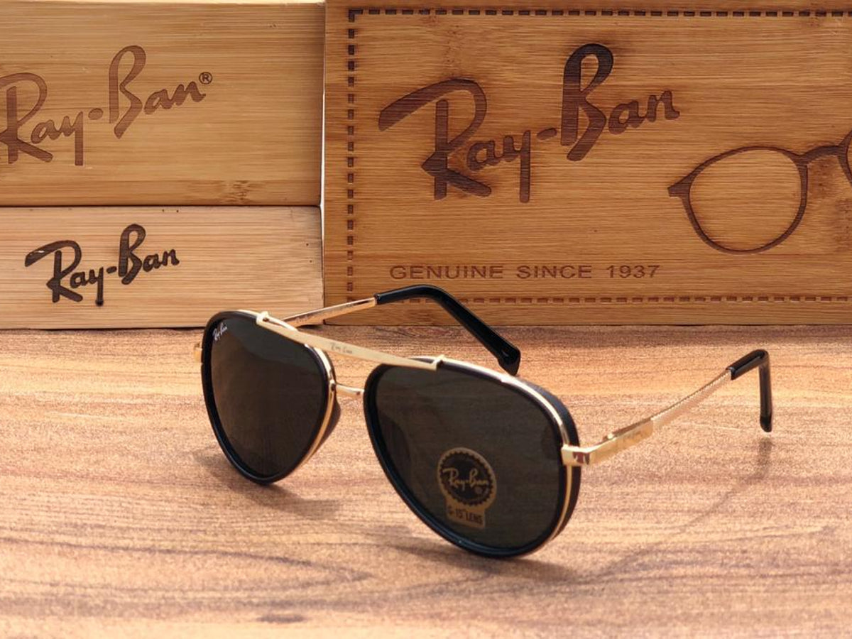 RB Ray-Ban New Design Festival Special Black & Gold 4414 Master Pcs Sunglass For Men.